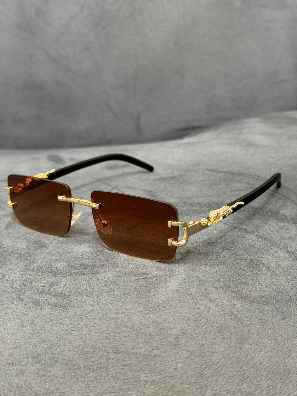 Rimless Shades Brown-Gold