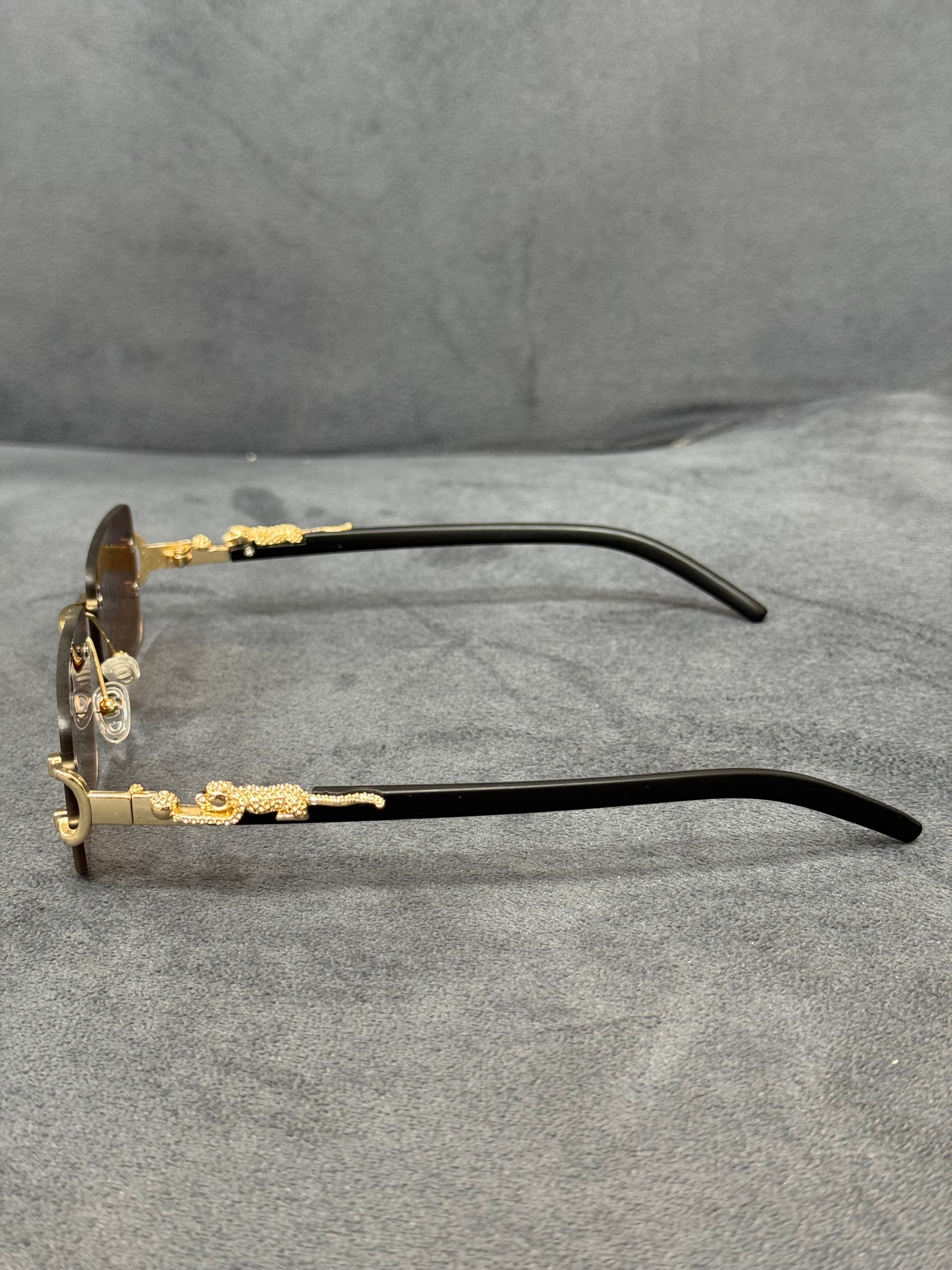 Rimless Shades Brown-Gold