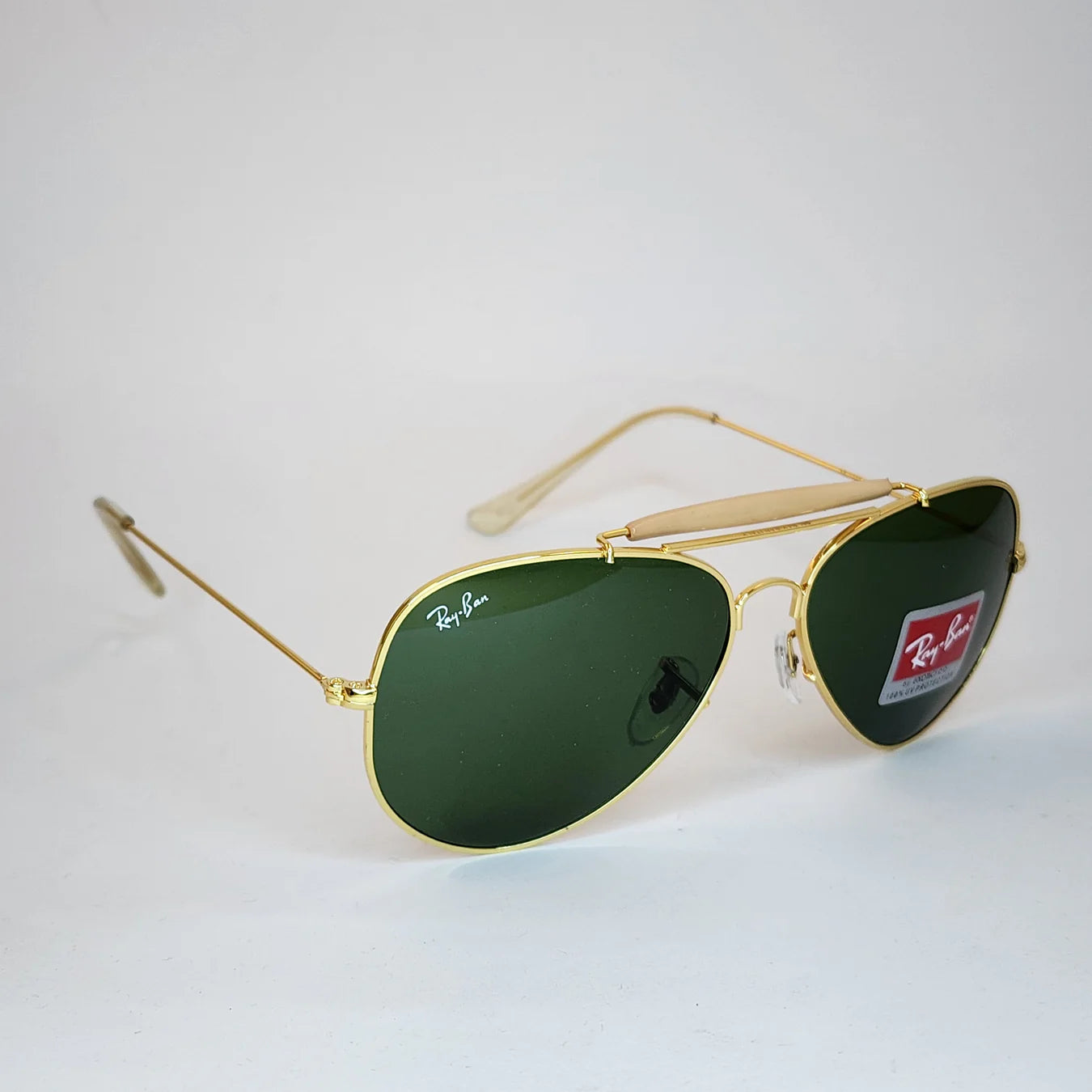 Rayban-Beige Bridge Aviators - Gold