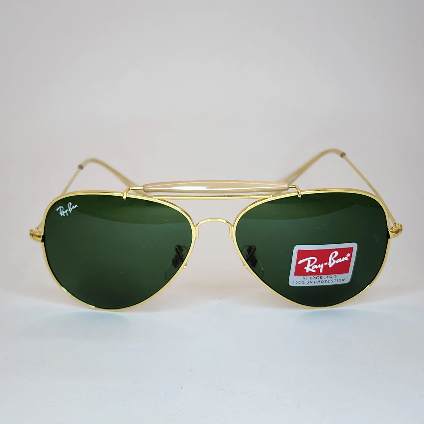 Rayban-Beige Bridge Aviators - Gold
