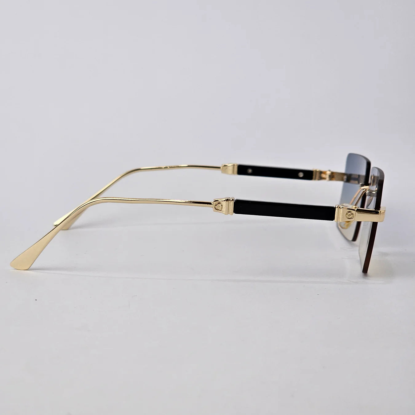 Rimless Rectangle - Gold/Blue